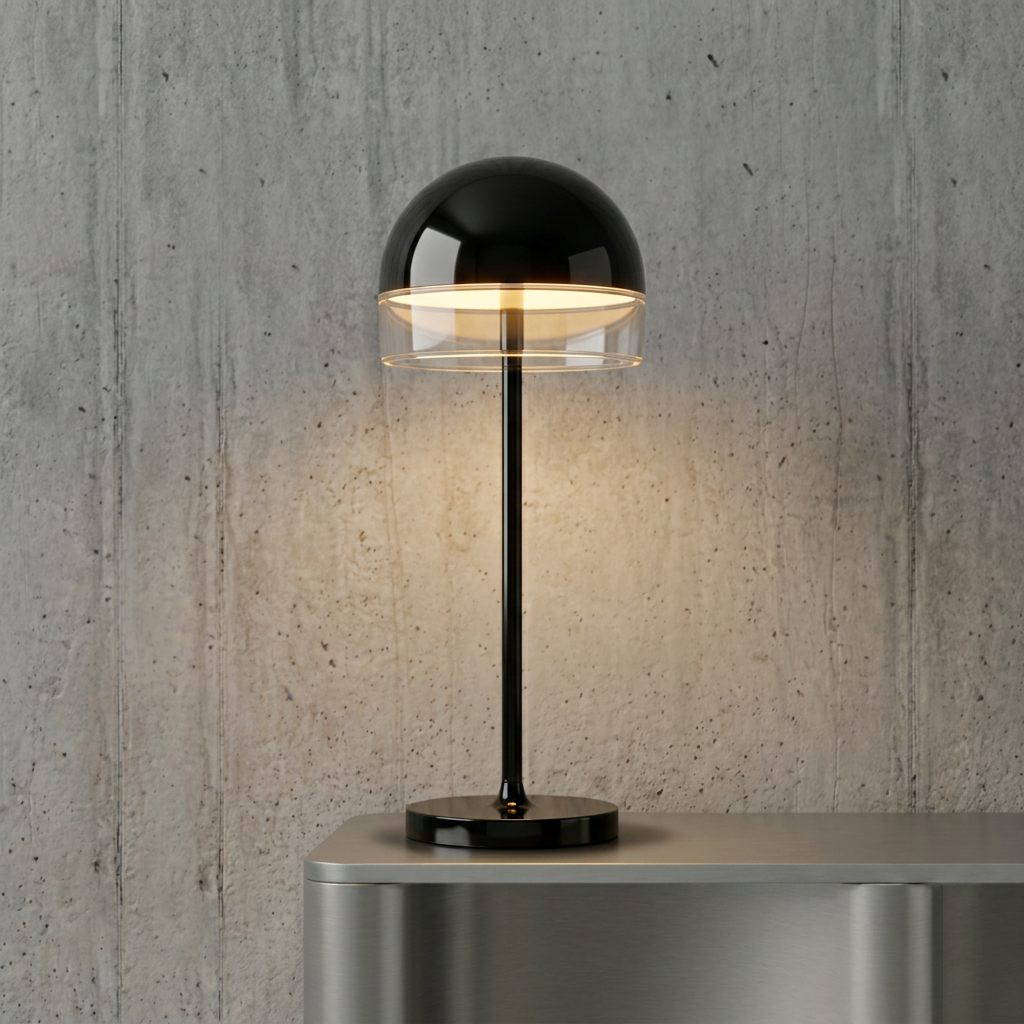 Fouss Candy Dot Series Portable Ambient Table Lamp Black Color – Minimalist Modern Mood Light for Bedroom & Living Room
