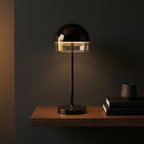 Fouss Candy Dot Series Portable Ambient Table Lamp Black Color – Minimalist Modern Mood Light for Bedroom & Living Room