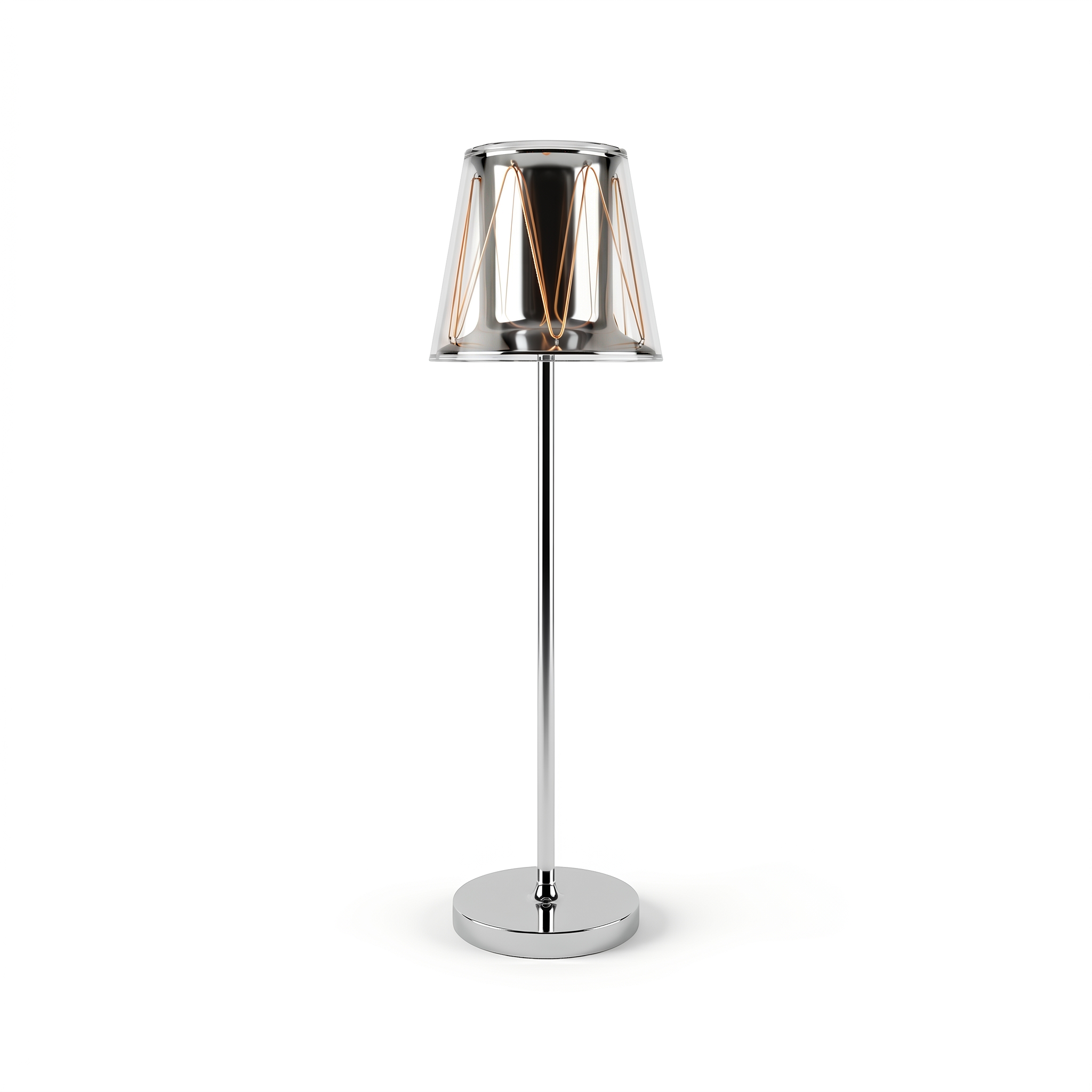 Fouss Cupcake Ambient Table Lamp – Silver Color Modern Minimalist Warm Glow Desk Light for Bedroom & Living Room