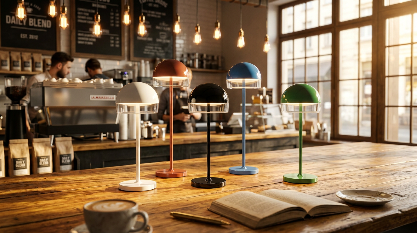 Fouss Mushroom Dome Ambient Table Lamp – Minimalist Modern Mood Light for Bedroom & Living Room
